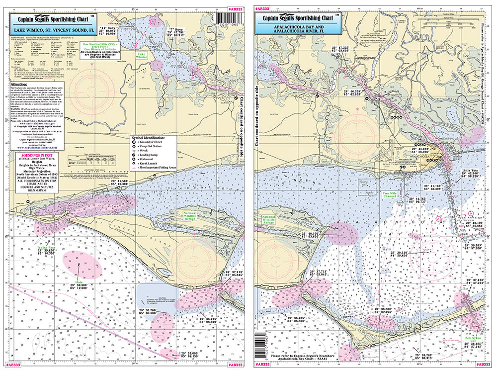 Florida Small Boat/Kayak: Apalachicola Bay and River and St Vincent Sound - AB333 Small