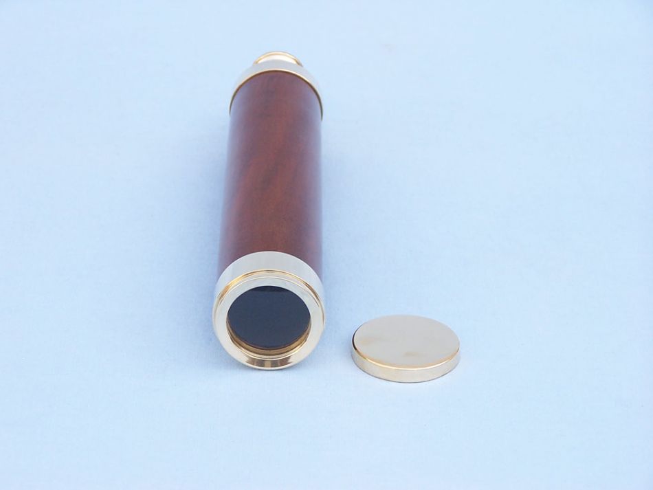 Deluxe Class Solid Brass - Wood Admiral's Spyglass Telescope 25" w/ Rosewood Box