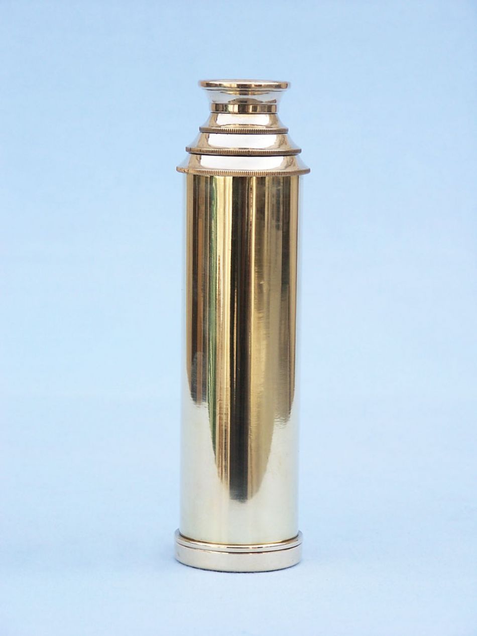 Deluxe Class Solid Brass Captain's Spyglass Telescope 15" w/ Rosewood Box