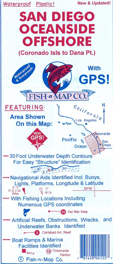 San Diego-Oceanside Offshore (Coronado Islands to Dana Point) Fishing Map