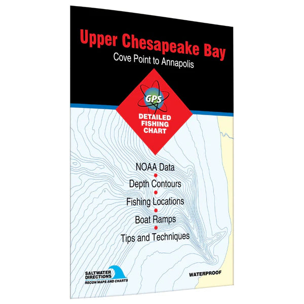 Upper Chesapeake Bay Cove Point to Annapolis Fishing Map-MD0102