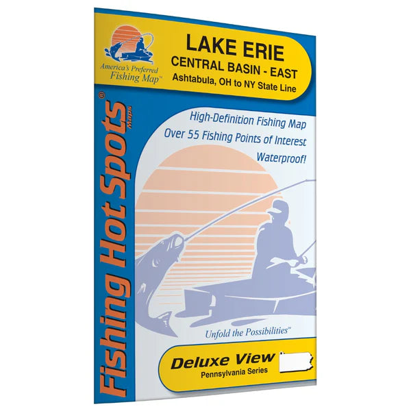 Lake Erie Central Basin East Fishing Map (Ashtabula, Ohio to New York State Line)-L293