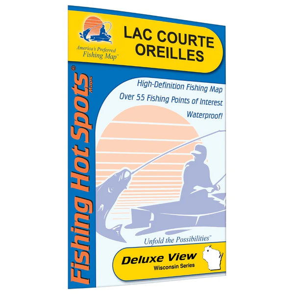 Lac Courte Oreilles and Grindstone Lake (Sawyer Co) Fishing Map-M177