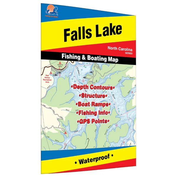 Falls Lake Fishing Map-A313
