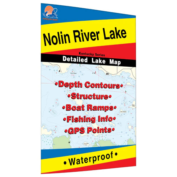 Nolin River Lake Fishing Map-L114