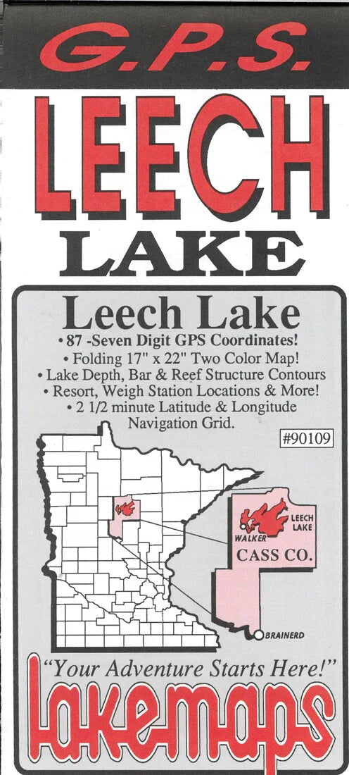 Leech Lake #90109 Fishing Map