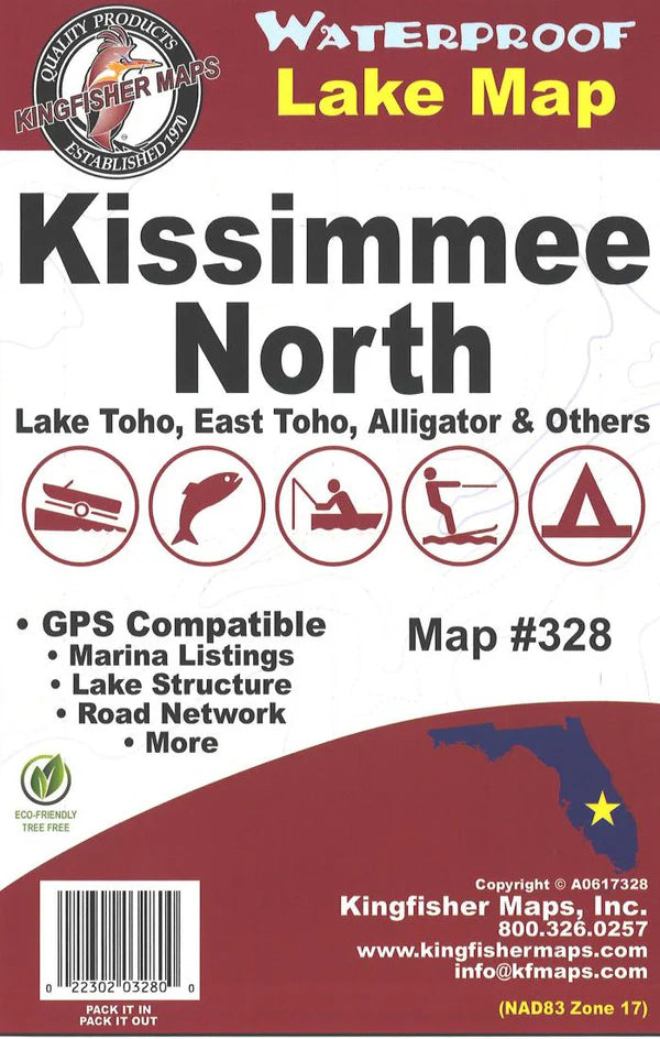 Lake Kissimmee North Fishing Map-328