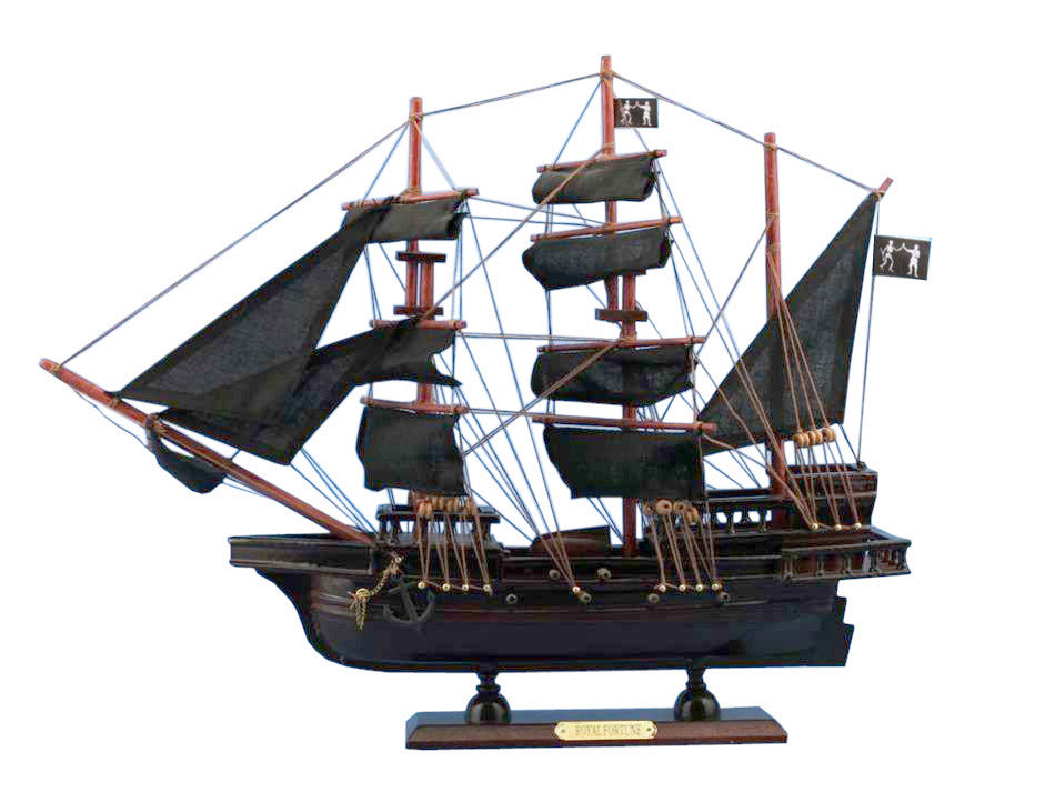 Wooden Black Bart's Royal Fortune Model Pirate Ship 20"