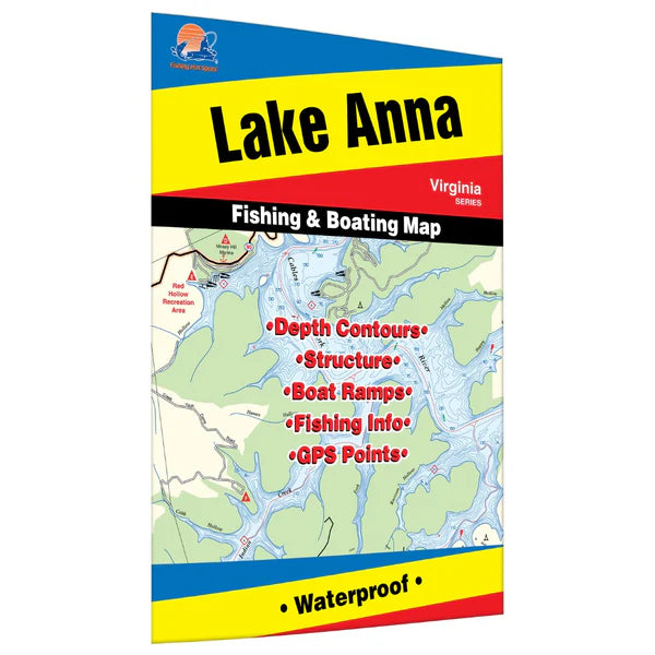 Lake Anna Fishing Map-A460