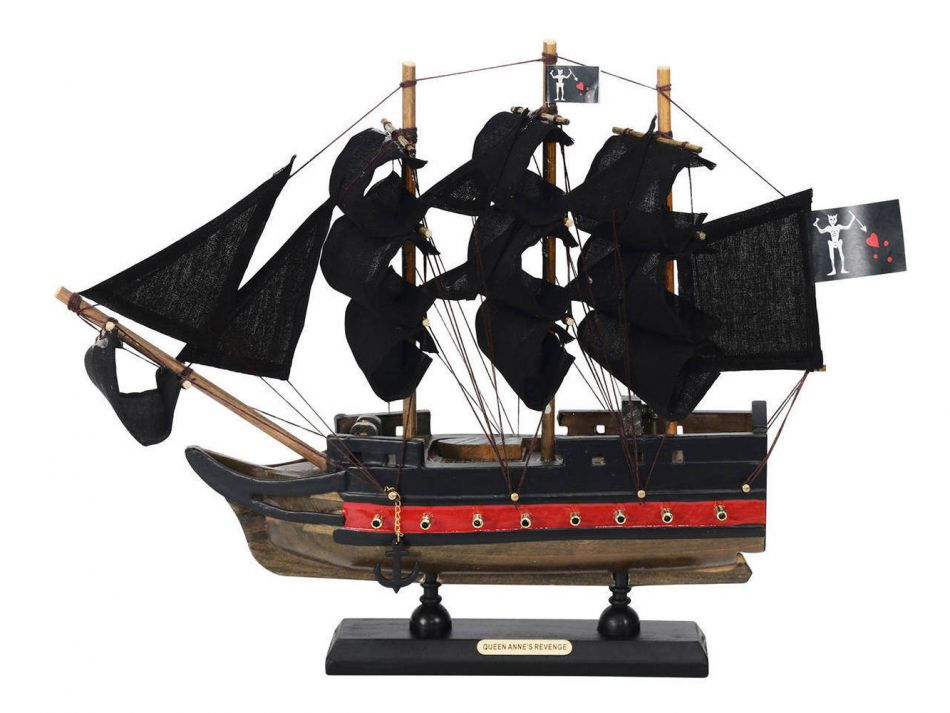 Wooden Blackbeards Queen Annes Revenge Black Sails Limited Model Pirate Ship 12"