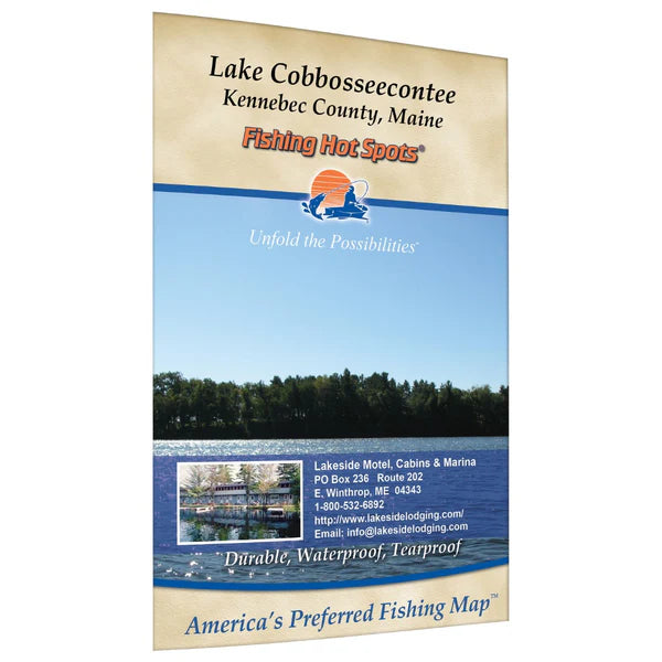Cobbosseecontee Lake Fishing Map-G412