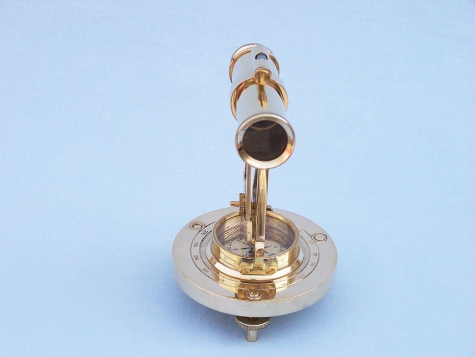 Solid Brass Alidade Compass 7"