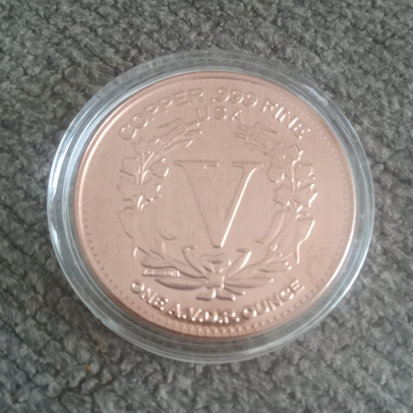 1883 Liberty V 1 oz Copper Round Coin