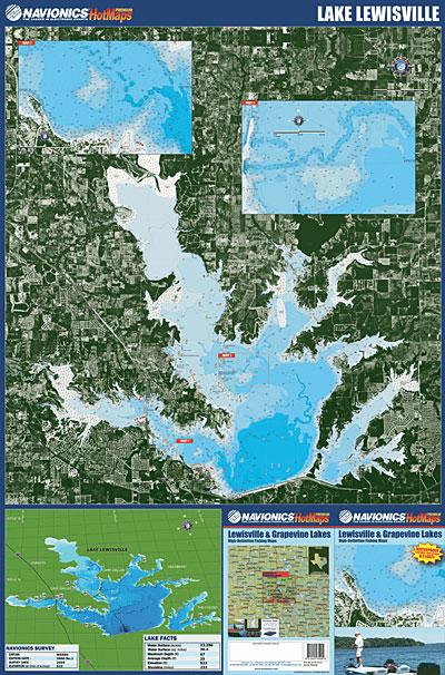 (TX) Lewisville & Grapevine Lakes (Texas) fishing map