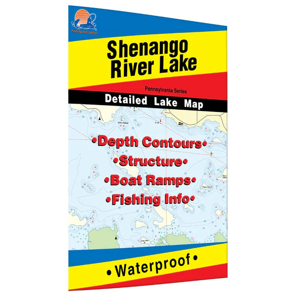 Shenango River Lake Fishing Map-A374