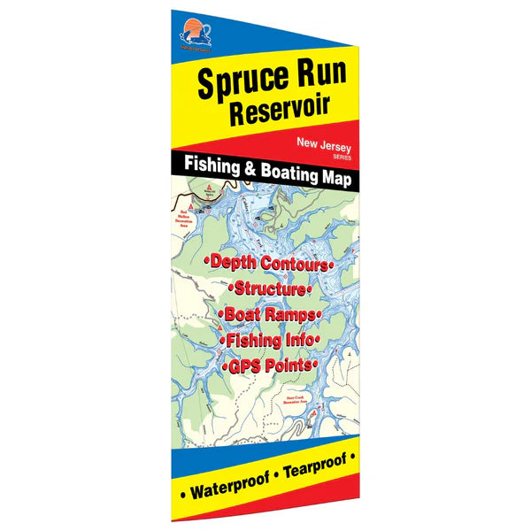 Spruce Run Reservoir Fishing Map-A306