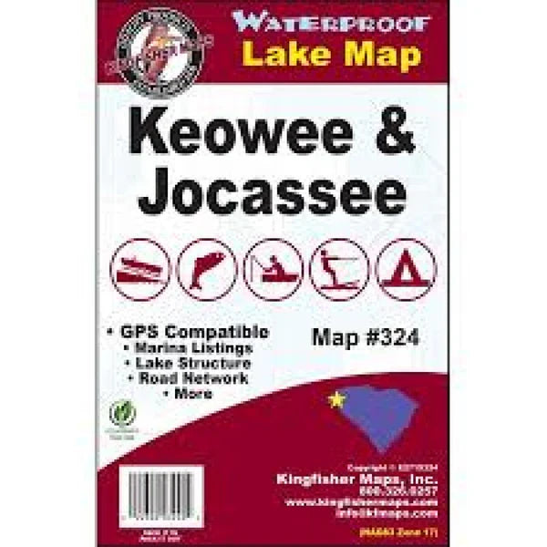 Lakes Keowee/Jocassee Fishing Map-324