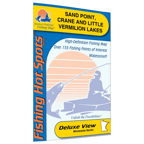 Sand Point, Crane, and Little Vermilion Lakes Fishing Map-M392