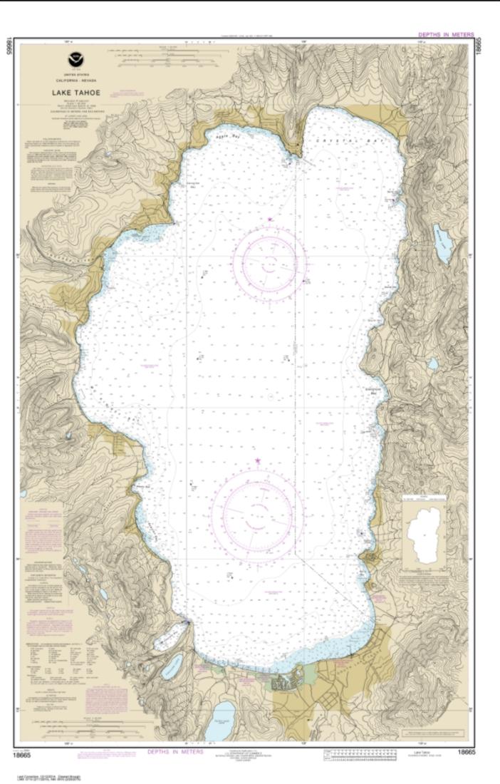 Lake Tahoe (18665-11) by NOAA Nautical Chart
