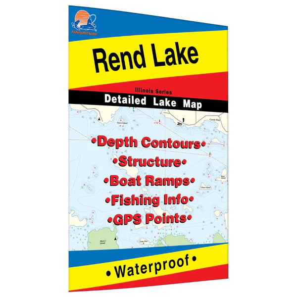 Rend Lake Fishing Map-L186