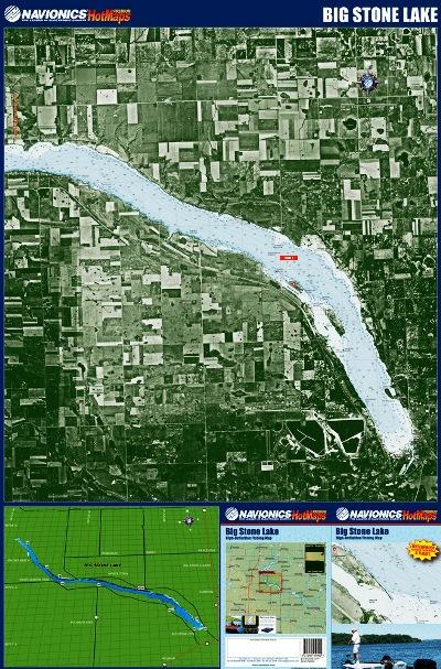 (MN/SD) Big Stone Lake fishing map