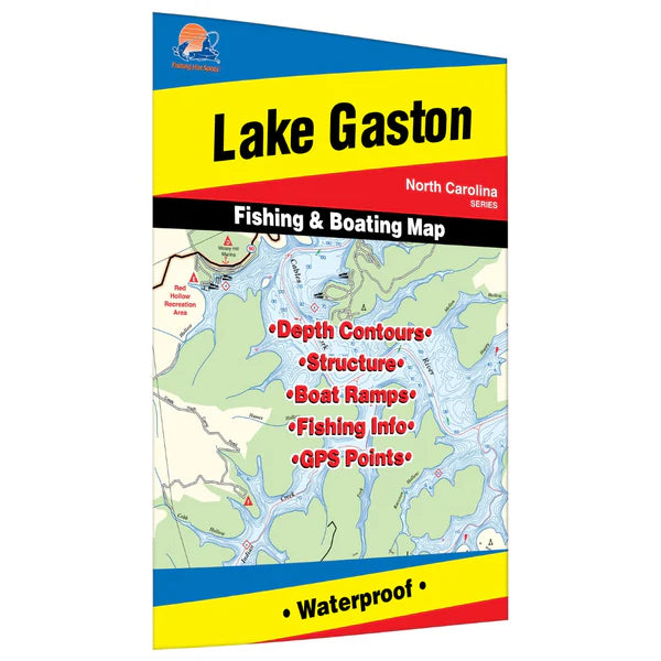 Gaston Lake Fishing Map-A314