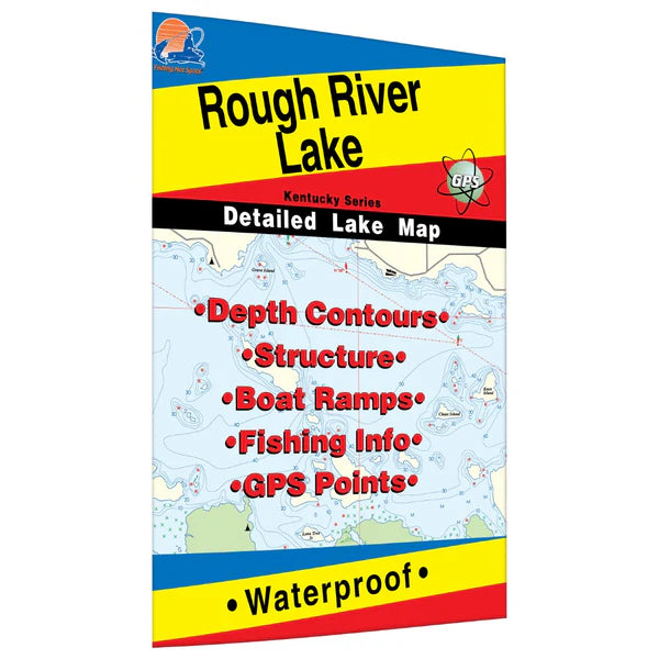 Rough River Lake (KY) Fishing Map-L115