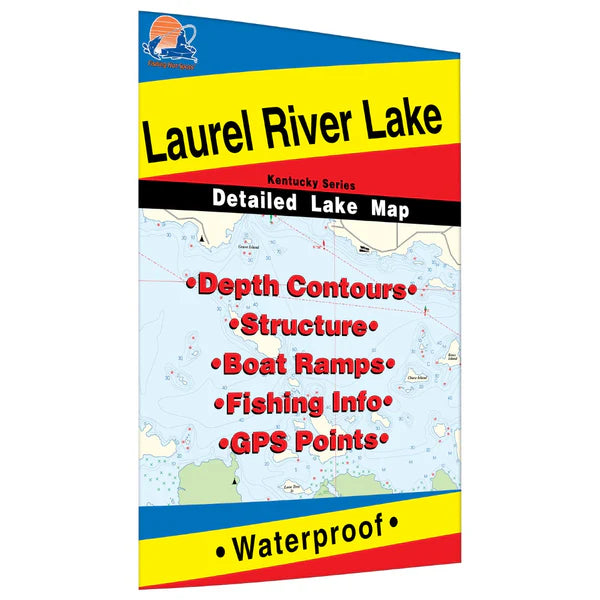 Laurel River Lake Fishing Map-L111
