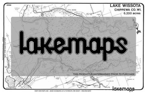 Chippewa County, WI - WISSOTA - Lakemap - 20506