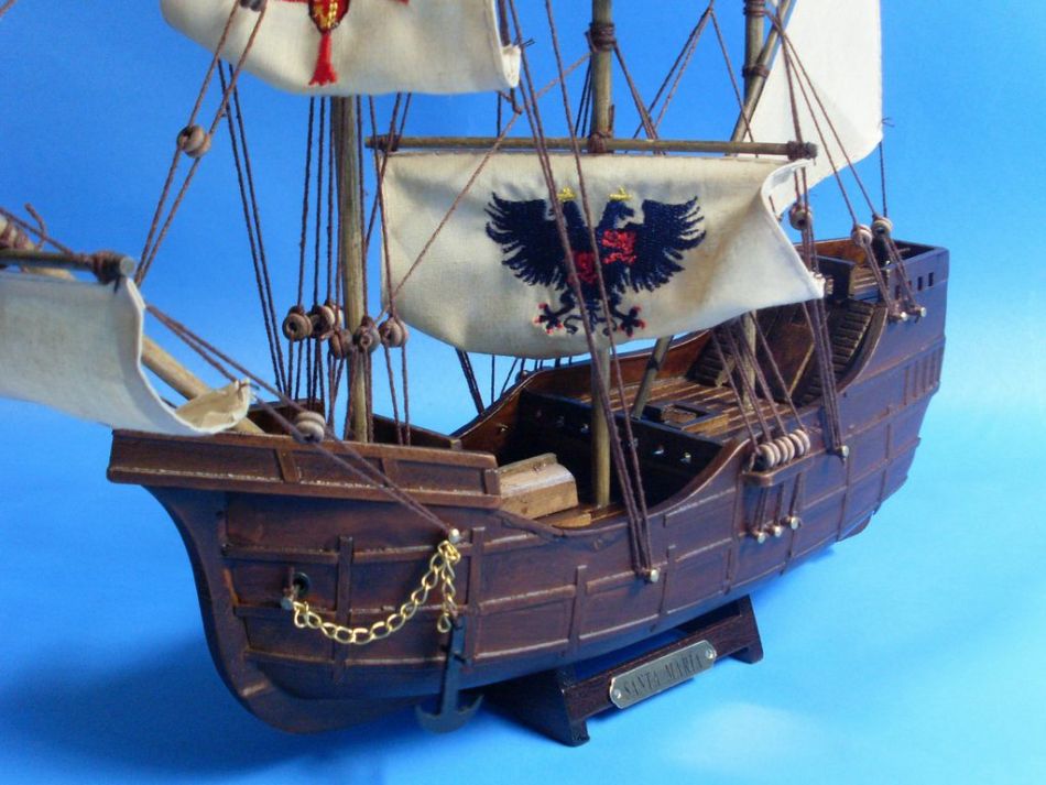 Santa Maria Limited Tall Model Ship 14"