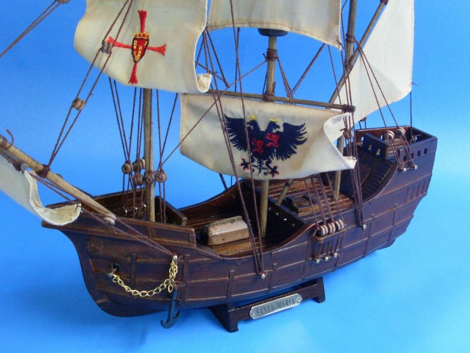 Santa Maria Limited Tall Model Ship 14"