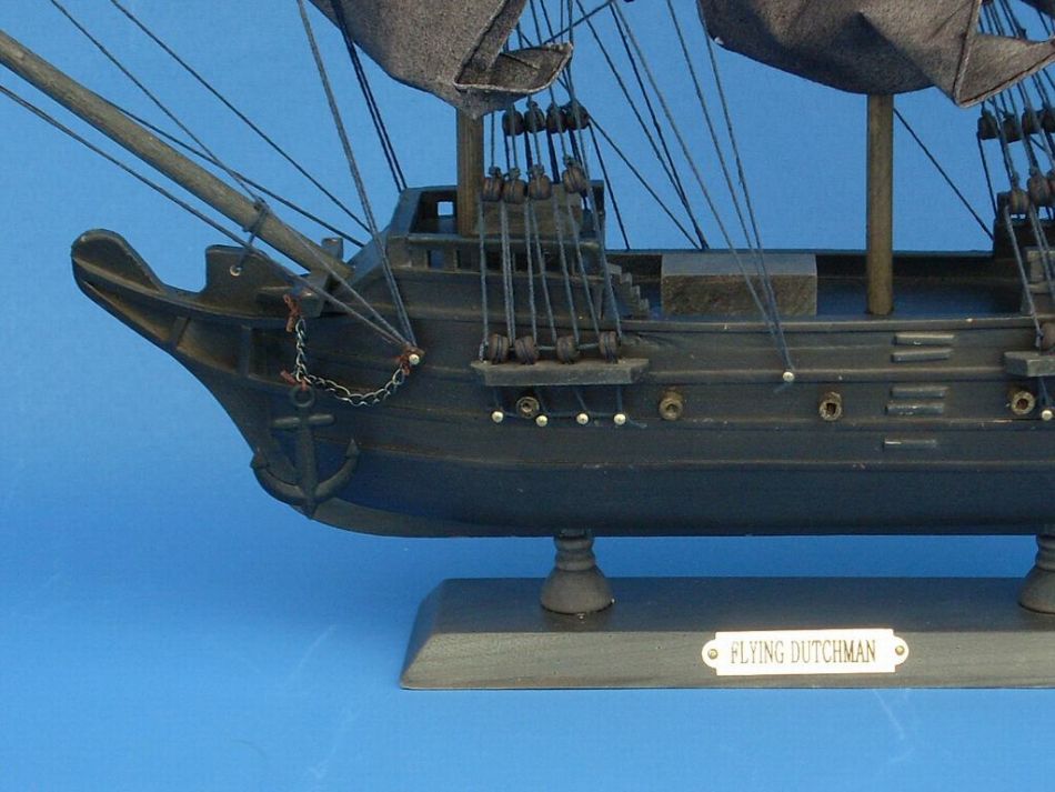 Wooden Flying Dutchman Model Pirate Ship 20"