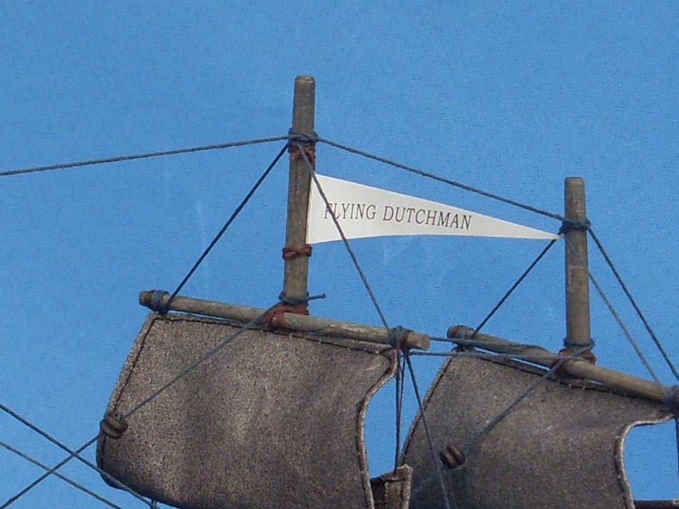 Wooden Flying Dutchman Model Pirate Ship 20"