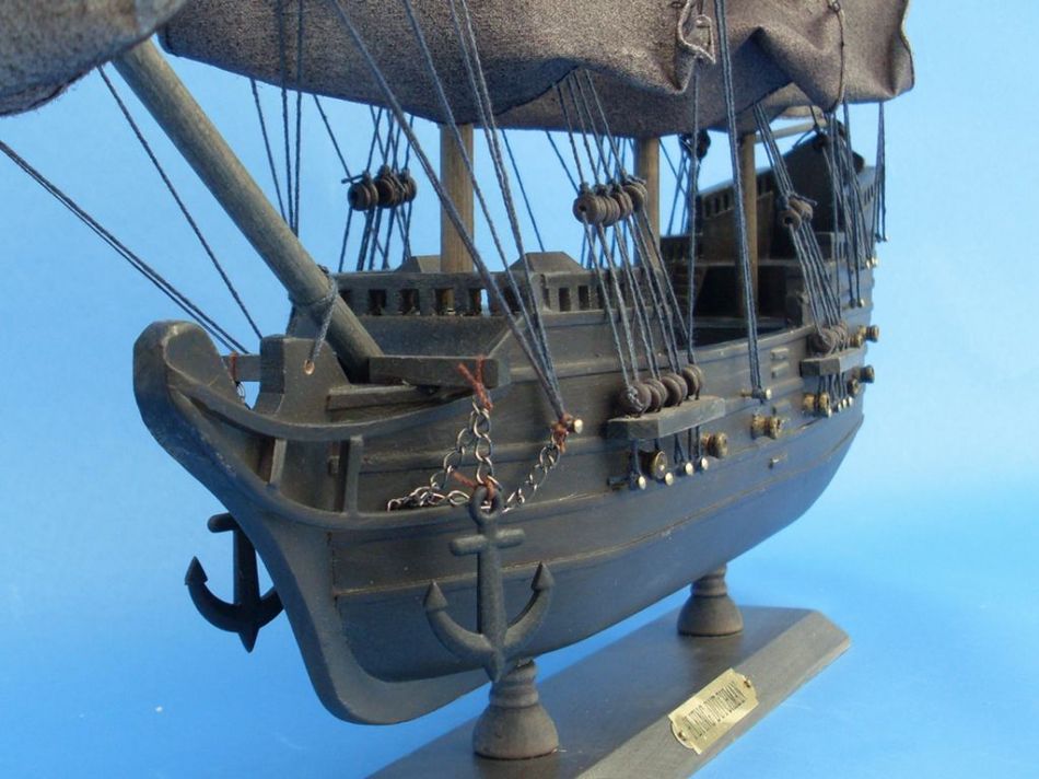 Wooden Flying Dutchman Model Pirate Ship 20"