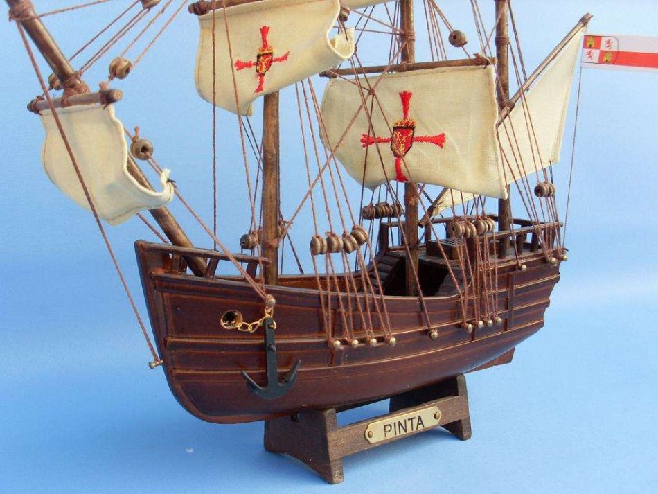 Wooden Pinta Model Ship 12"