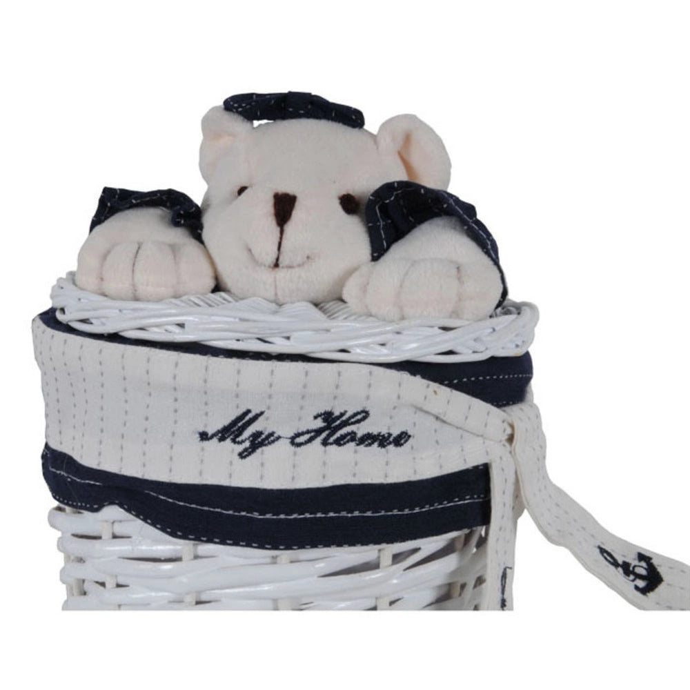 Anne Home - Set of 4 Oval Willow Baskets With Bear Design