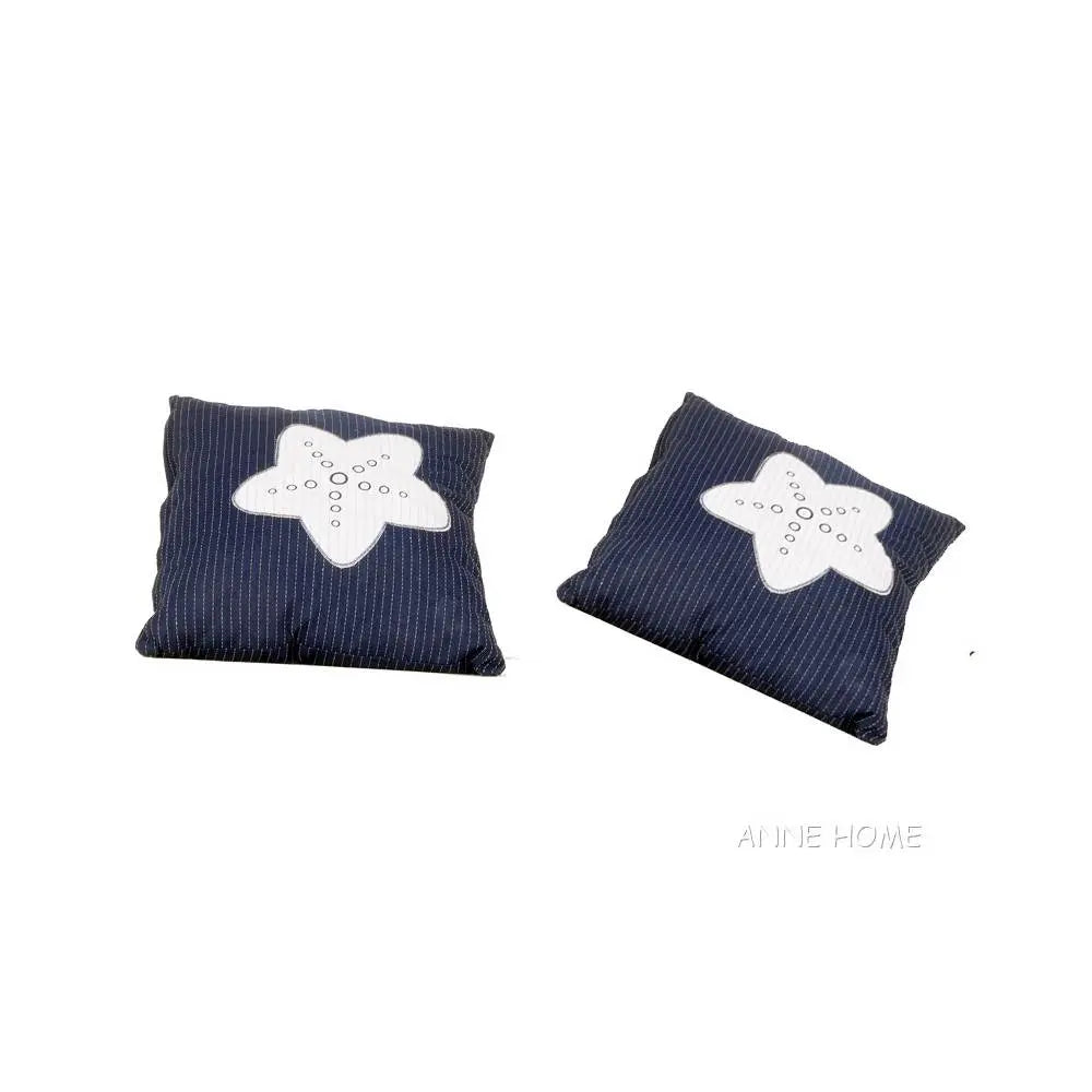 Anne Home - Blue Pillow White Star Set of 2