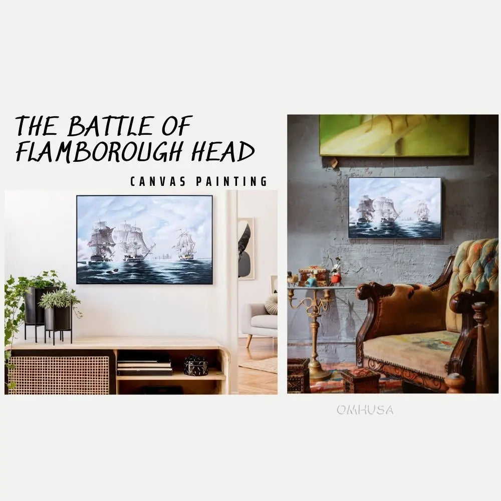 The Battle of Flamborough Head Canvas Painting