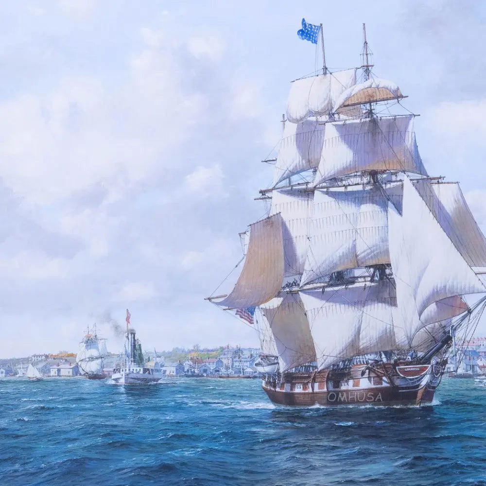 Whaler 'Lexington' Leaving Nantucket - Canvas Print
