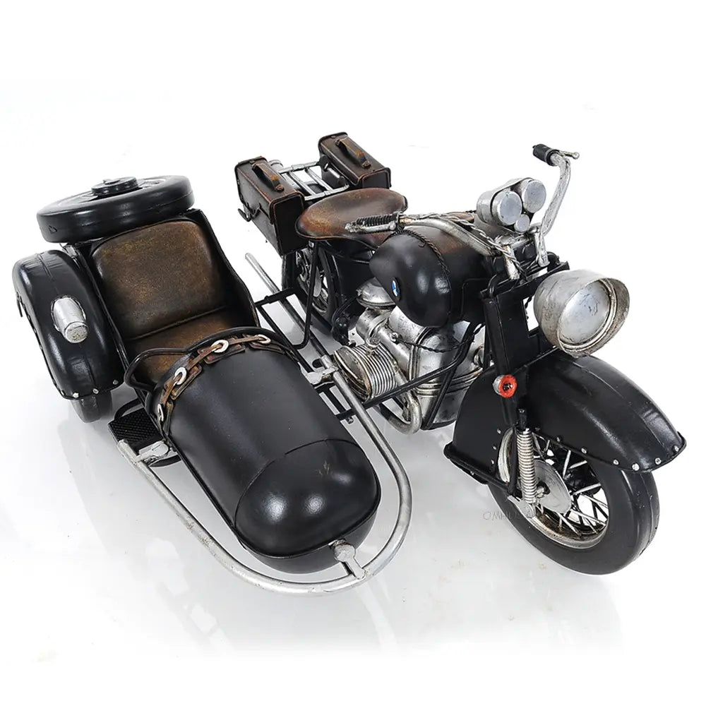Black Vintage Motorcycle Model
