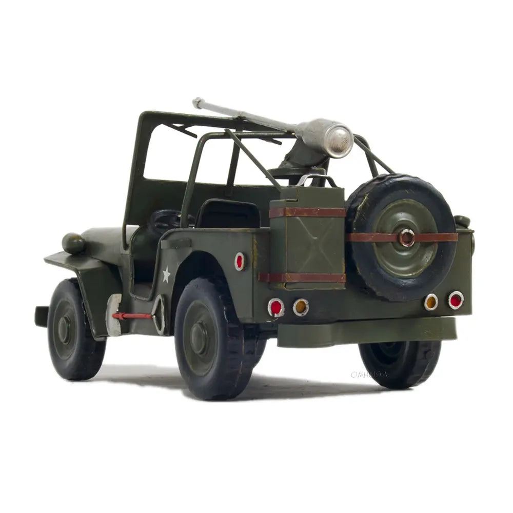 Model 1941 Willys MB Overland Jeep Green Metal Handmade