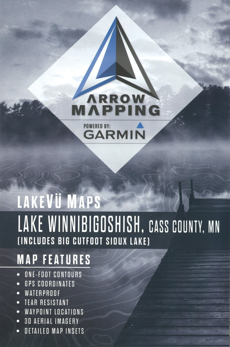 Winnibigoshish Itasco Co Fishing Map