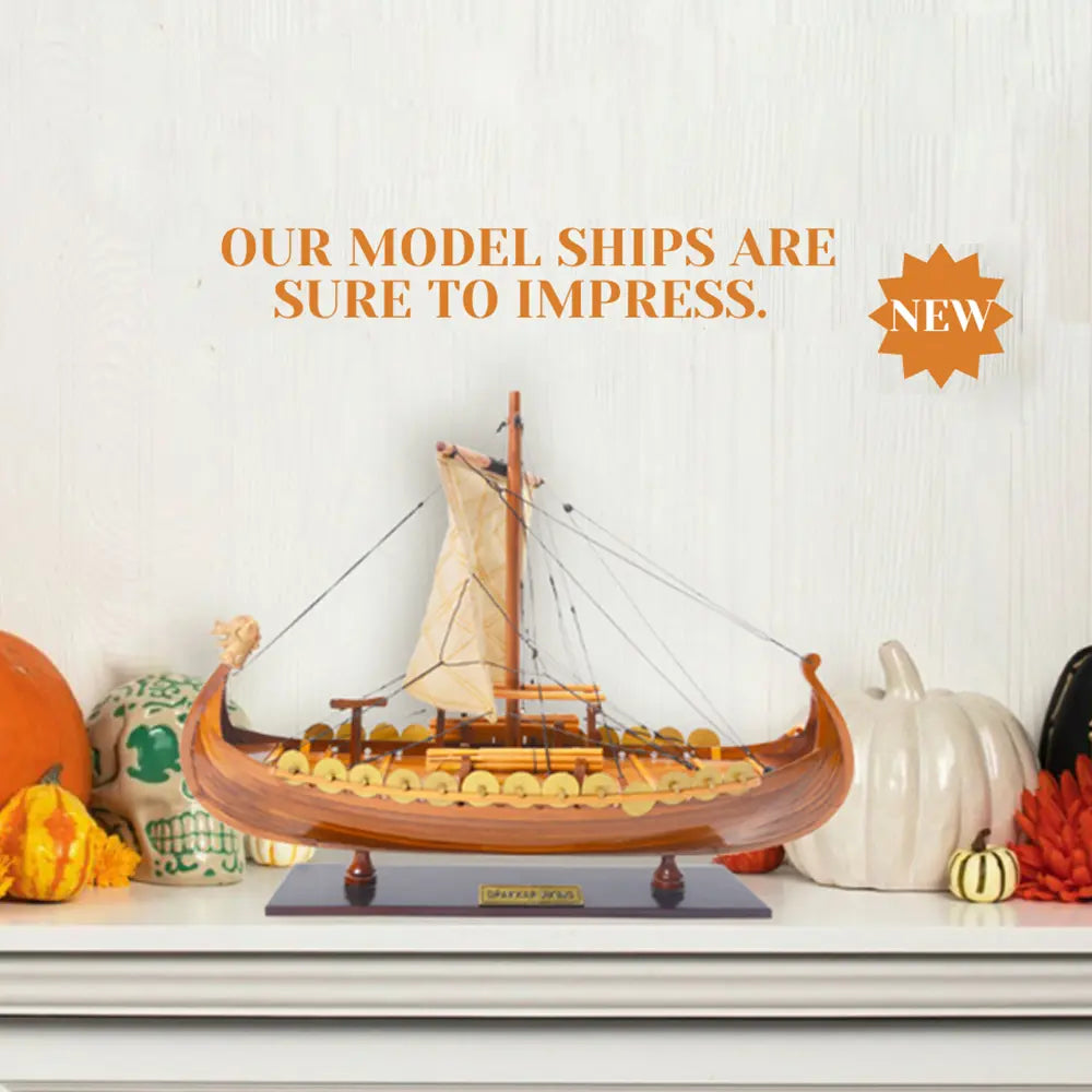 Viking Wooden Ship Model