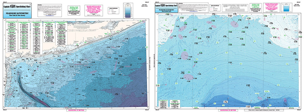 NY/NJ Bathymetric Nearshore Block Is. Shelf and Coastal NY and NJ BKL207 Large