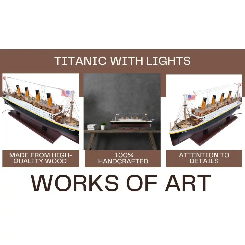 RMS Titanic Model Cruise Ship with Lights