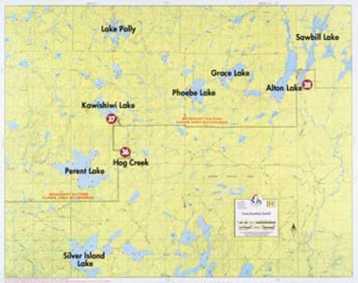 PERENT LAKE, KAWISHIWI LAKE, SAWBILL LAKE