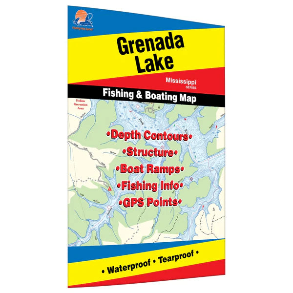 Grenada Lake Fishing Map-A268