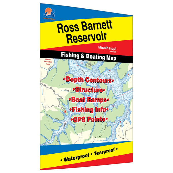 Ross Barnett Reservoir Fishing Map-A269
