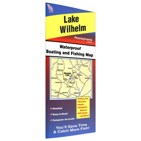 Lake Wilhelm Fishing Map-A376