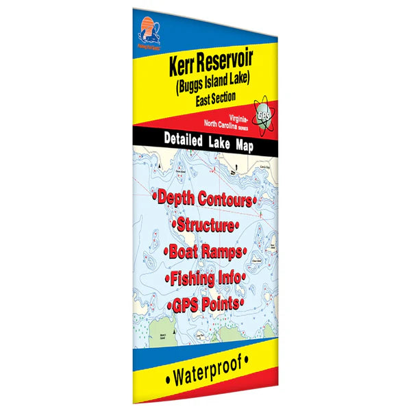 Kerr Reservoir (Buggs Island-East - VA/NC) Fishing Map-A463